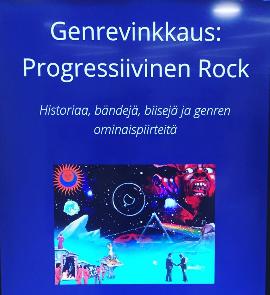 Lahden pääkirjaston genrevinkkauksessa 31. toukokuuta 2017 aiheena progressiivinen rock.