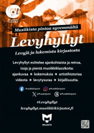 Levyhyllyt-juliste 2024. Harri Oksanen & Tuomas Pelttari