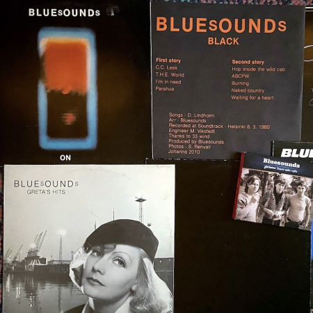 Ari Väntänen ja Levyhyllyt • Bluesounds riisui rockin juurevaksi mutta moderniksi • 1979–1982 • Kuva: Bluesounds-kollaasi Tuomas Pelttari