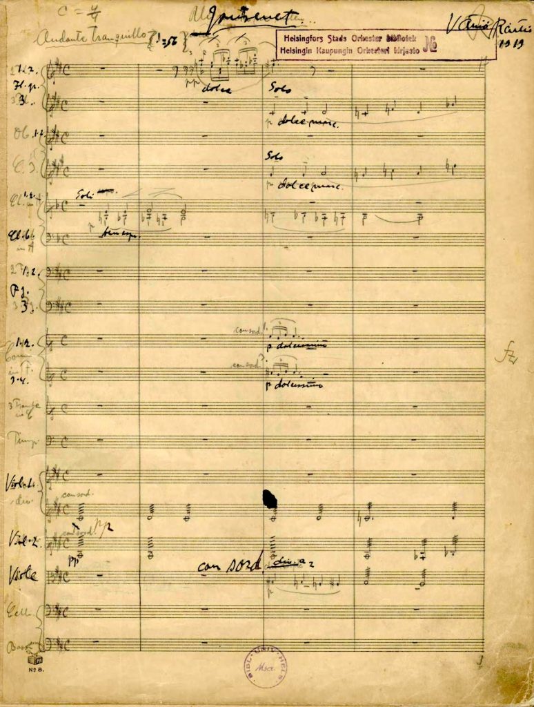 Väinö Raitio: Joutsenet, op.15 (1919).